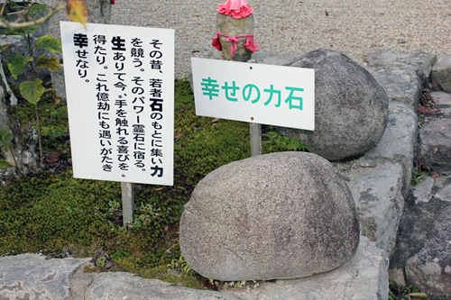 大通寺境内にある「幸せの力石」