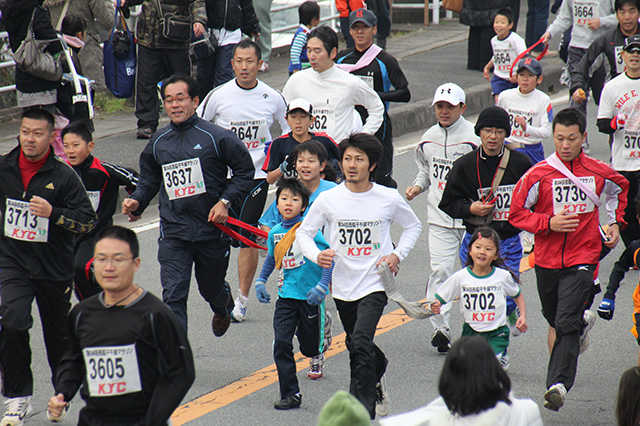 本のへそ西脇子午線マラソン（大会風景）