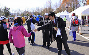 日本のへそ子午線マラソンでのＰＲ