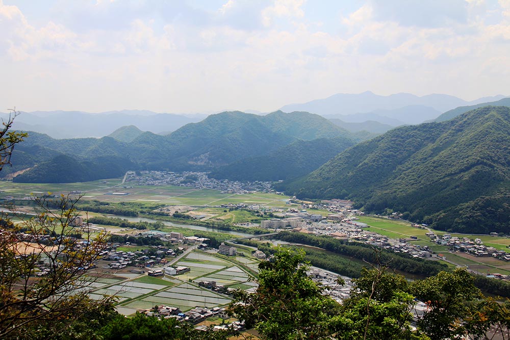 黒田城址の山頂からの眺め