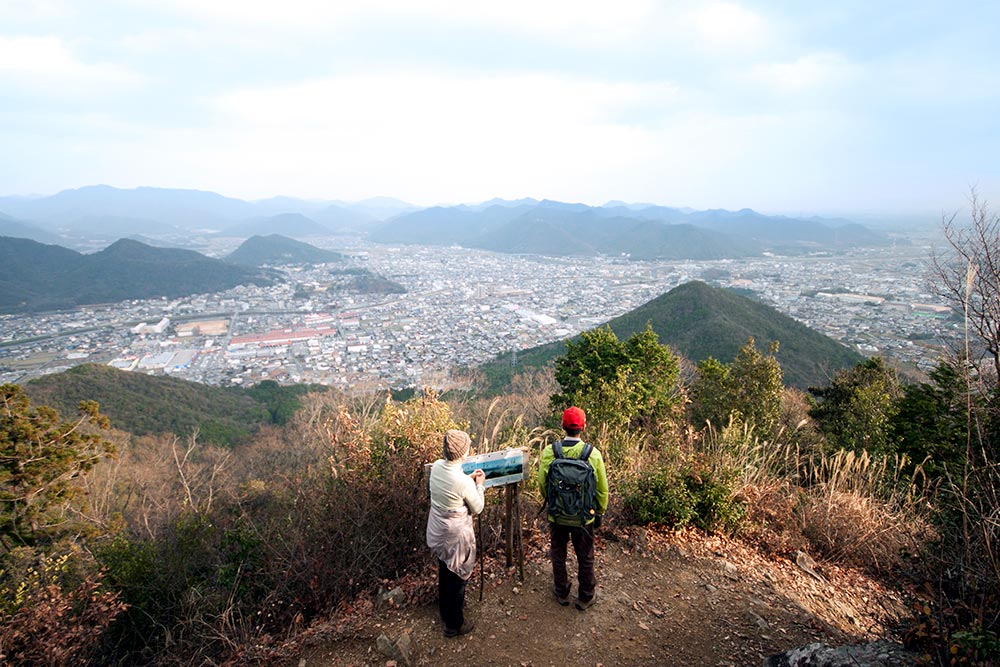 矢筈山の山頂からの眺め